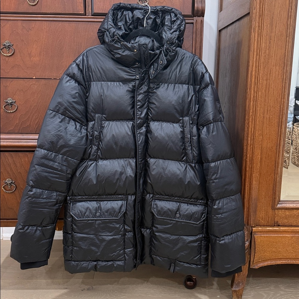 RUDSAK Shiny Black Quilted Jacket